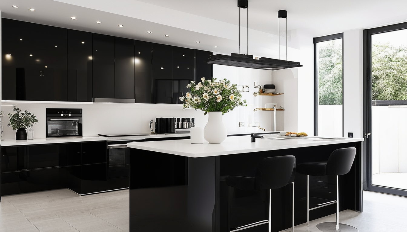 découvrez l'élégance intemporelle de la cuisine blanche et noire, alliant sophistication et modernité. transformez votre espace culinaire en un lieu à la fois fonctionnel et esthétique, où chaque élément s'harmonise parfaitement pour créer un cadre de vie inspirant.