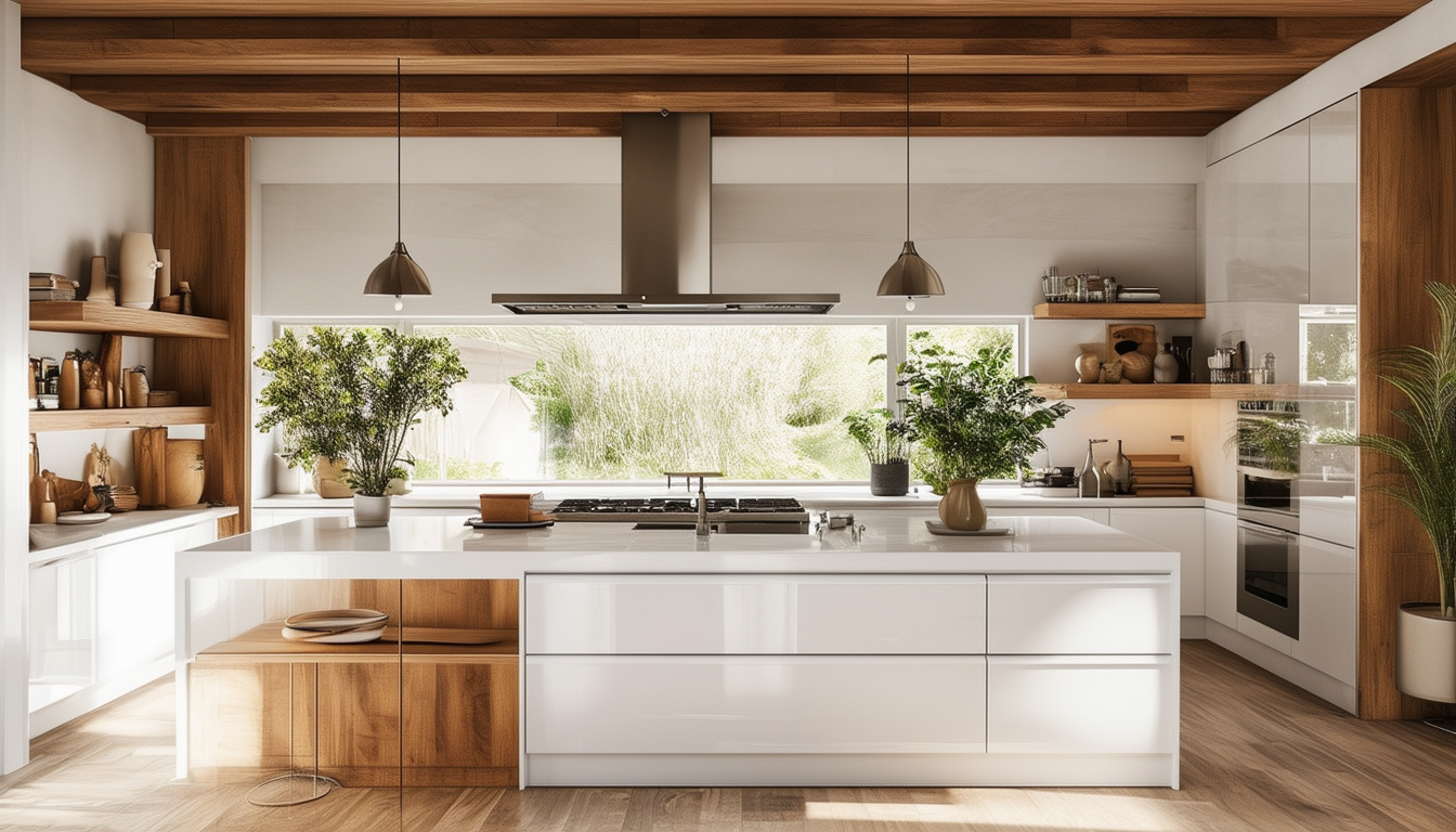 Cuisine Blanche Laquée et Bois : L'Alliance Parfaite entre Modernité et