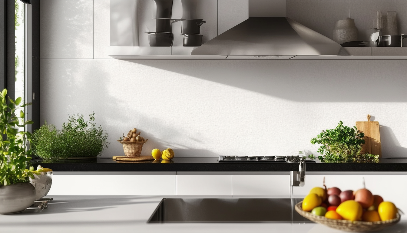 découvrez comment harmoniser une crédence blanche avec un plan de travail noir pour créer un espace cuisine élégant et moderne. inspirez-vous de nos conseils en décoration pour allier esthétisme et fonctionnalité.