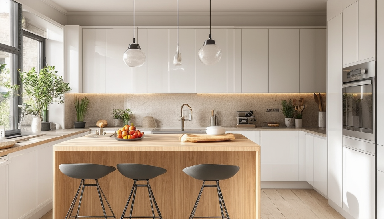 découvrez des idées inspirantes pour aménager une petite cuisine alliant élégance et simplicité grâce à un harmonieux mélange de blanc et de bois. transformez votre espace en un lieu convivial et chaleureux, idéal pour préparer de délicieux repas.