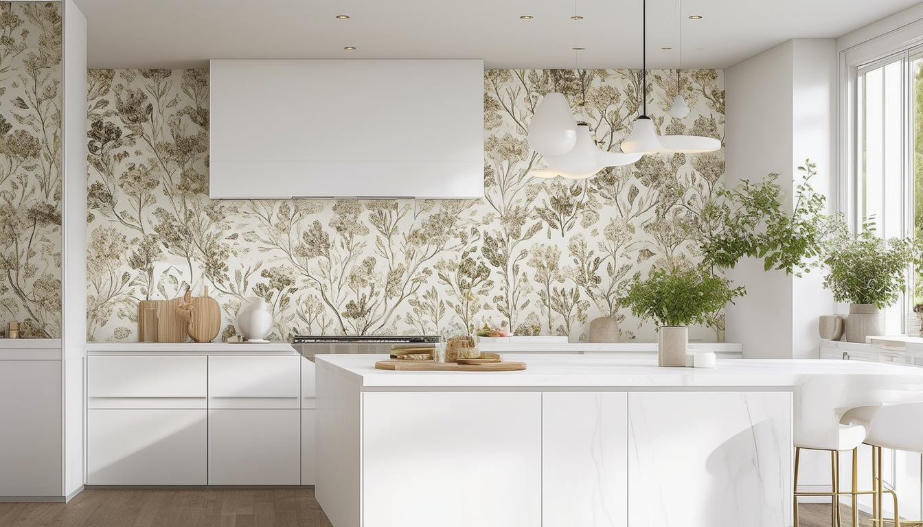 découvrez des idées inspirantes de papier peint pour cuisine blanche qui transformeront votre espace. modernisez votre intérieur avec des designs élégants et contemporains adaptés à votre décor.