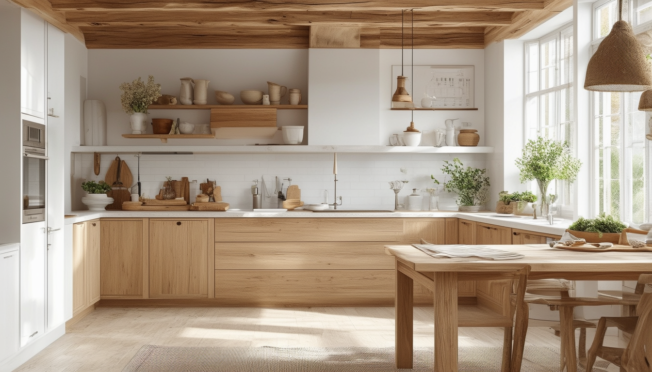 découvrez l'essence de la cuisine scandinave, un alliage parfait entre la pureté du blanc et la chaleur du bois. inspirez-vous de ce style épuré et fonctionnel qui crée une atmosphère apaisante et accueillante dans votre intérieur.
